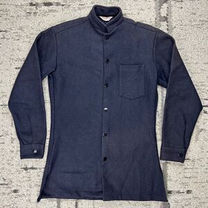 Vintage McGregor USA Navy Blue Wool Cadet Style Board Shirt Full Snap Sz S/M